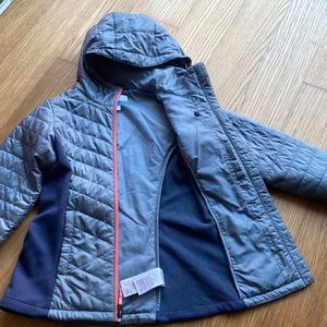Columbia girl grey ski jacket fleece size M